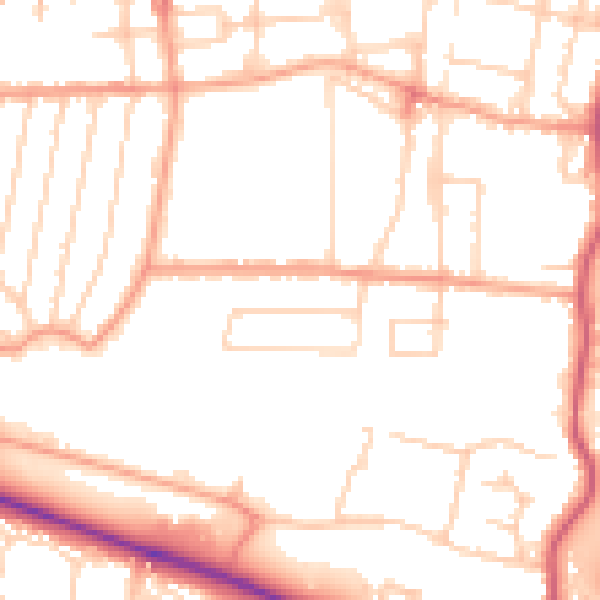 Daytime road noise heatmap for CT6 5QY