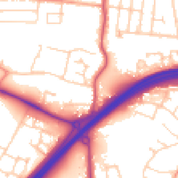 Daytime road noise heatmap for CT6 5TG