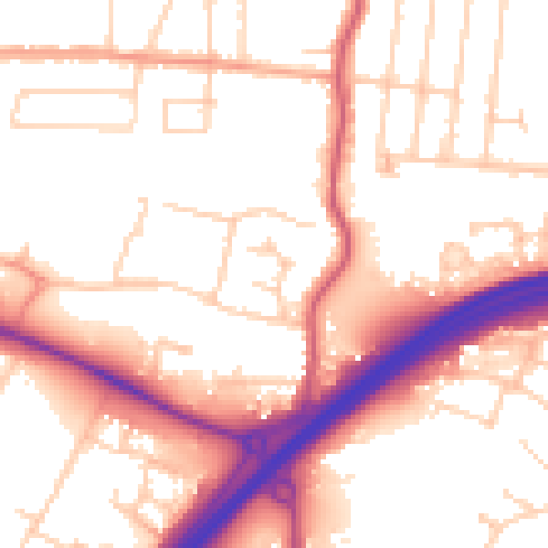 Daytime road noise heatmap for CT6 5TQ