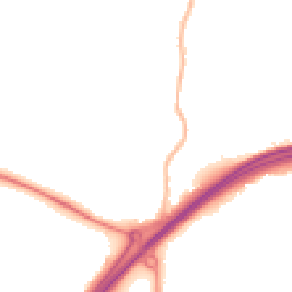 Night-time road noise heatmap for CT6 5TQ