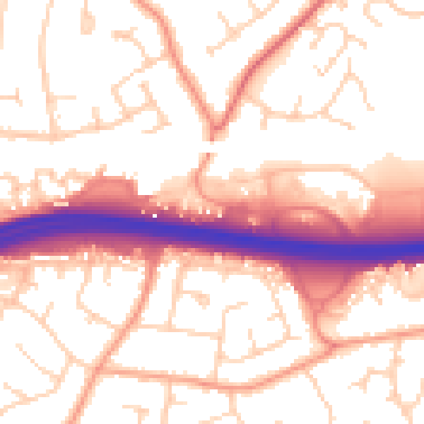 Daytime road noise heatmap for CT6 6AD