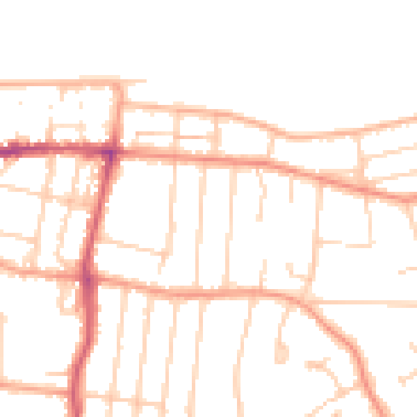 Daytime road noise heatmap for CT6 6BY