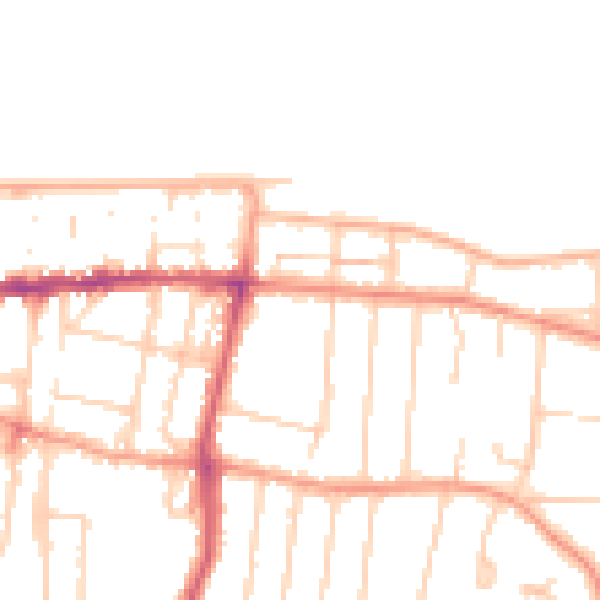 Daytime road noise heatmap for CT6 6DB