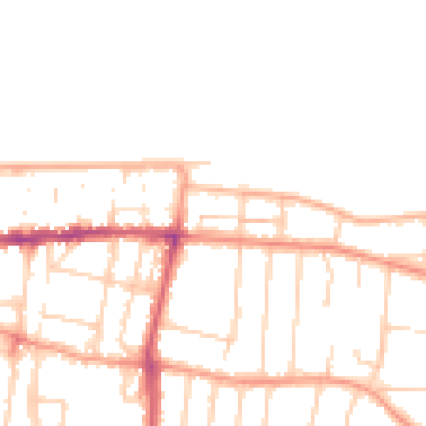 Daytime road noise heatmap for CT6 6DG