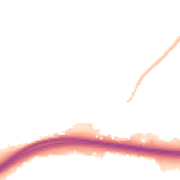 Night-time road noise heatmap for CT6 6EX