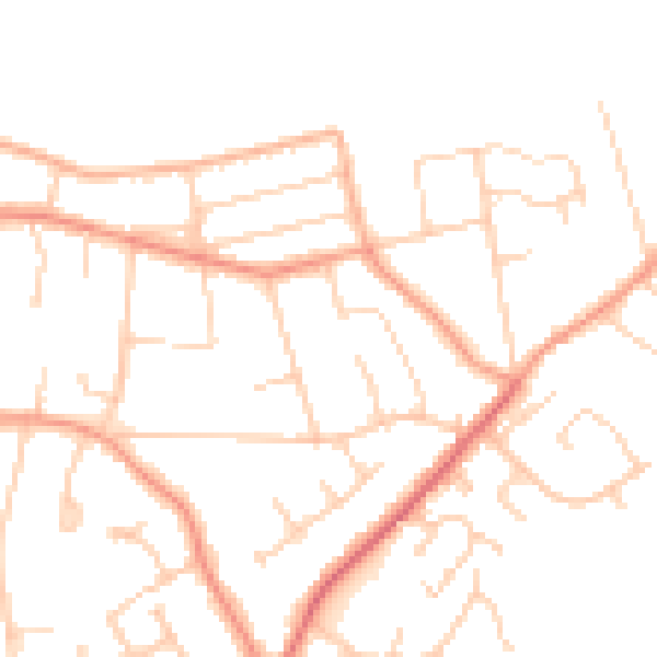 Daytime road noise heatmap for CT6 6HX