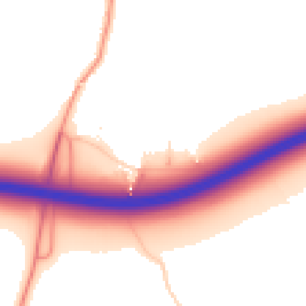 Daytime road noise heatmap for CT6 6TN