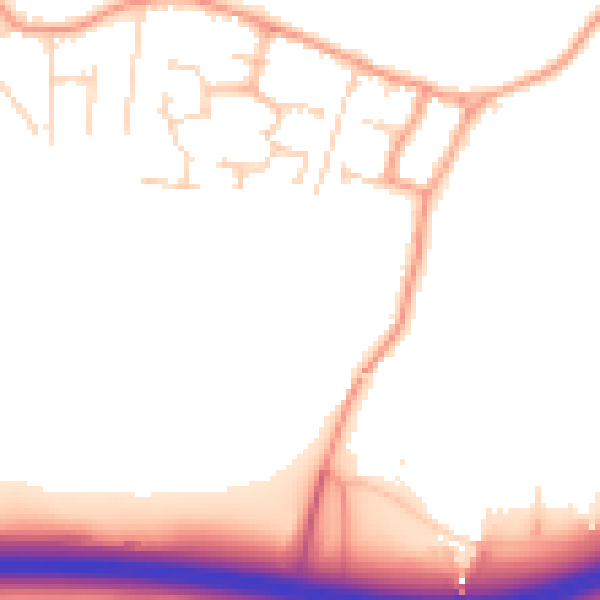 Daytime road noise heatmap for CT6 6XA