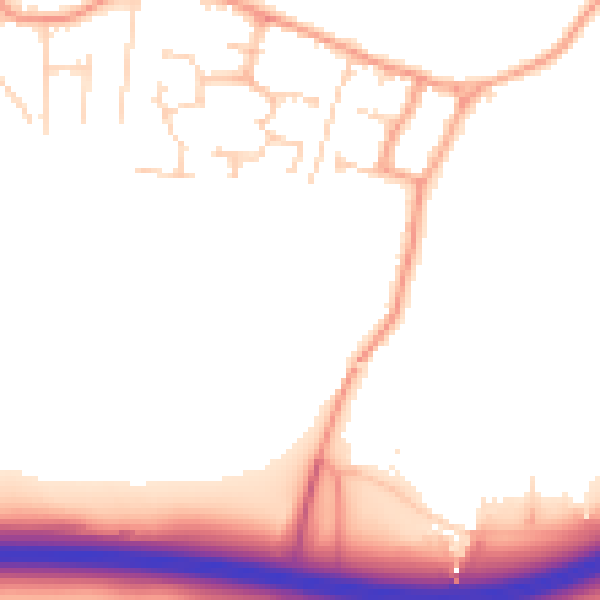 Daytime road noise heatmap for CT6 6XE