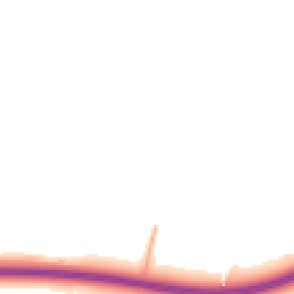 Night-time road noise heatmap for CT6 6XE