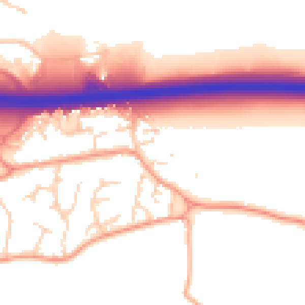 Daytime road noise heatmap for CT6 7DS