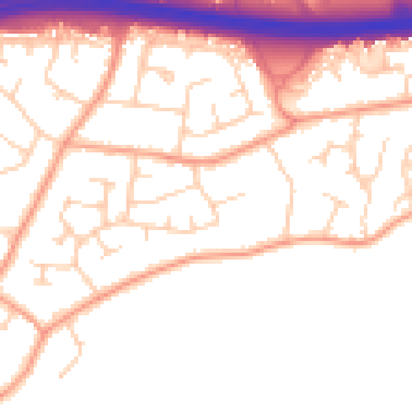 Daytime road noise heatmap for CT6 7DT