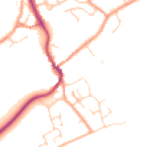 Daytime road noise heatmap for CT6 7HU