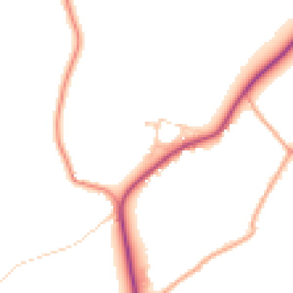 Daytime road noise heatmap for CT6 7JS