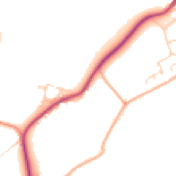 Daytime road noise heatmap for CT6 7JU