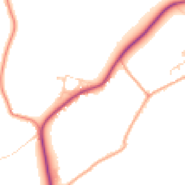 Daytime road noise heatmap for CT6 7JX