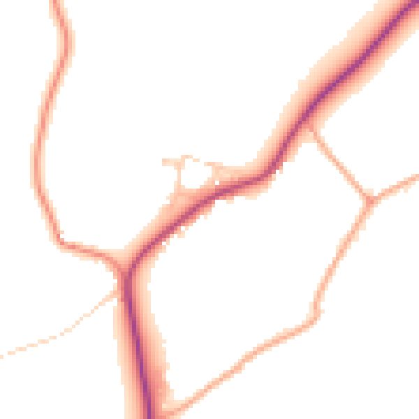 Daytime road noise heatmap for CT6 7JY