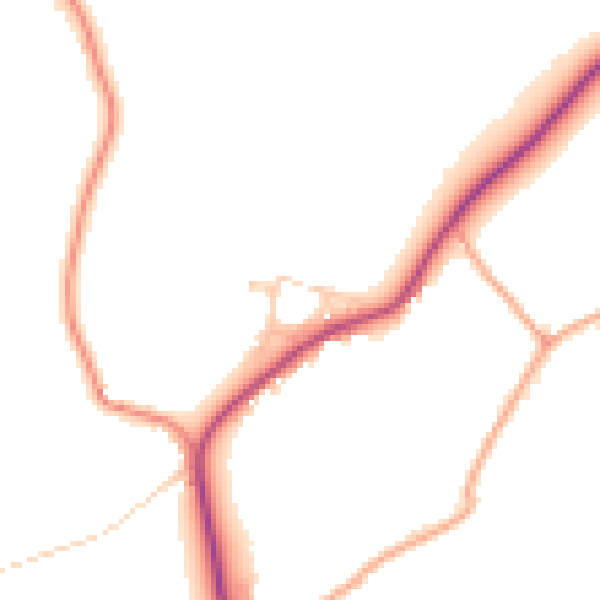 Daytime road noise heatmap for CT6 7JZ