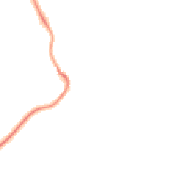 Night-time road noise heatmap for CT6 7LS