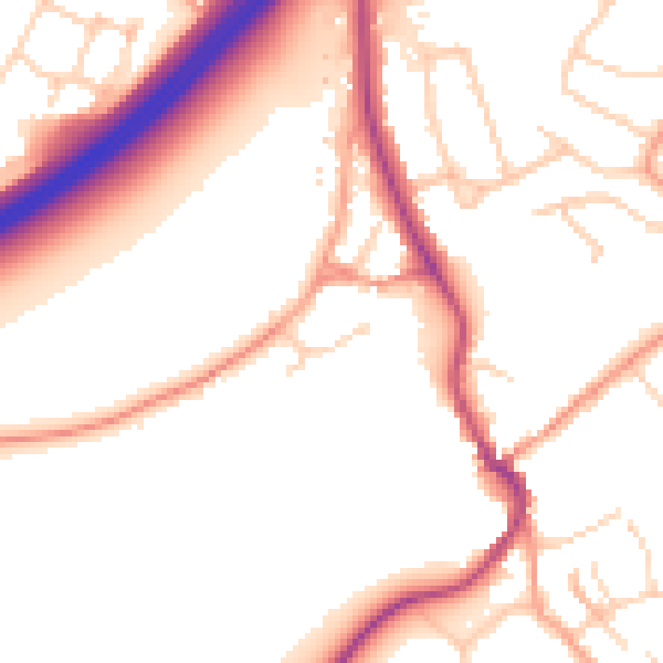 Daytime road noise heatmap for CT6 7NJ