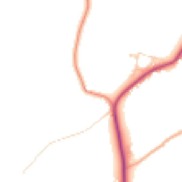 Daytime road noise heatmap for CT6 7NN