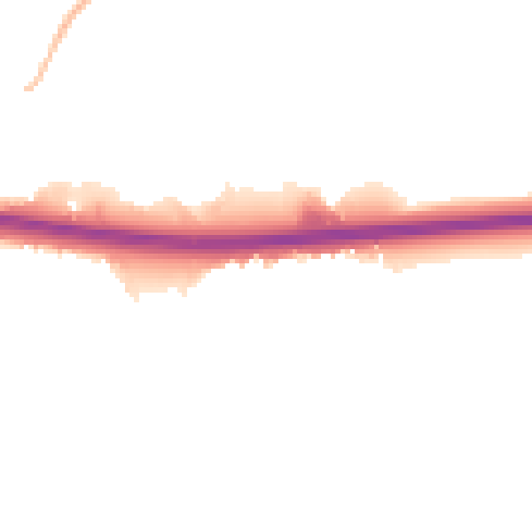 Night-time road noise heatmap for CT6 7PF