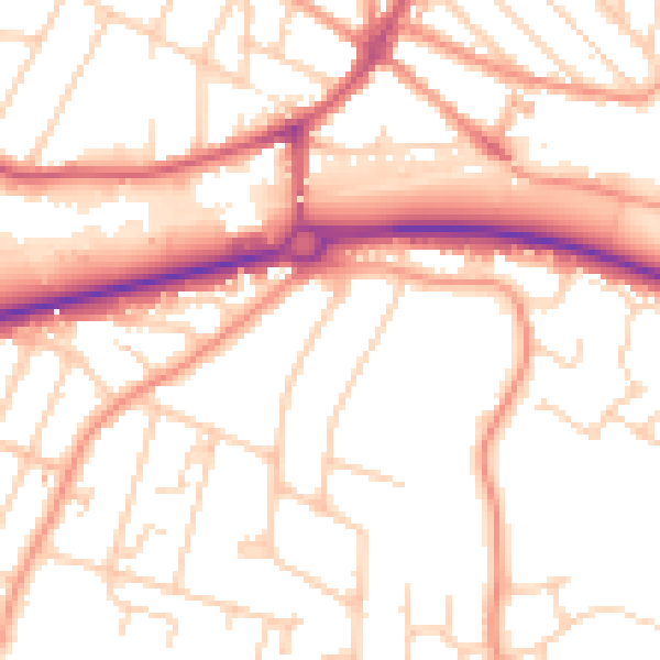 Daytime road noise heatmap for CT6 7PX