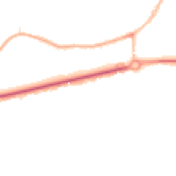 Night-time road noise heatmap for CT6 7QF