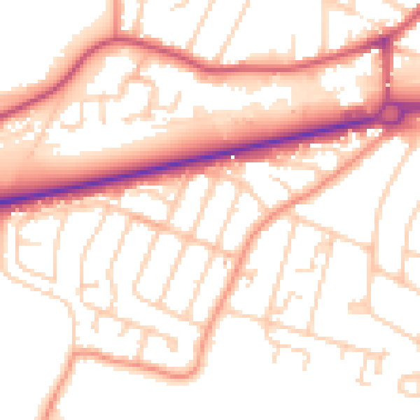 Daytime road noise heatmap for CT6 7RD