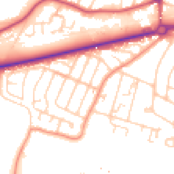 Daytime road noise heatmap for CT6 7RJ