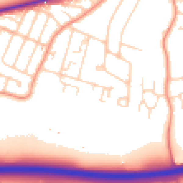 Daytime road noise heatmap for CT6 7SD