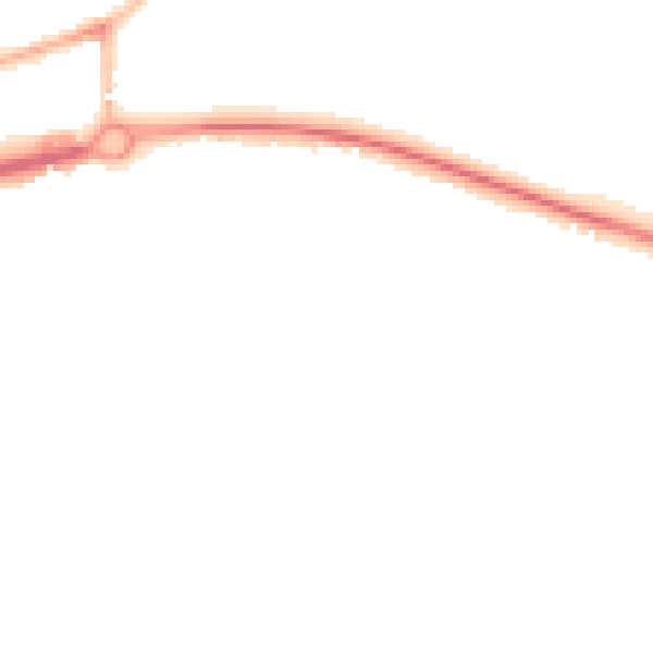 Night-time road noise heatmap for CT6 7TL