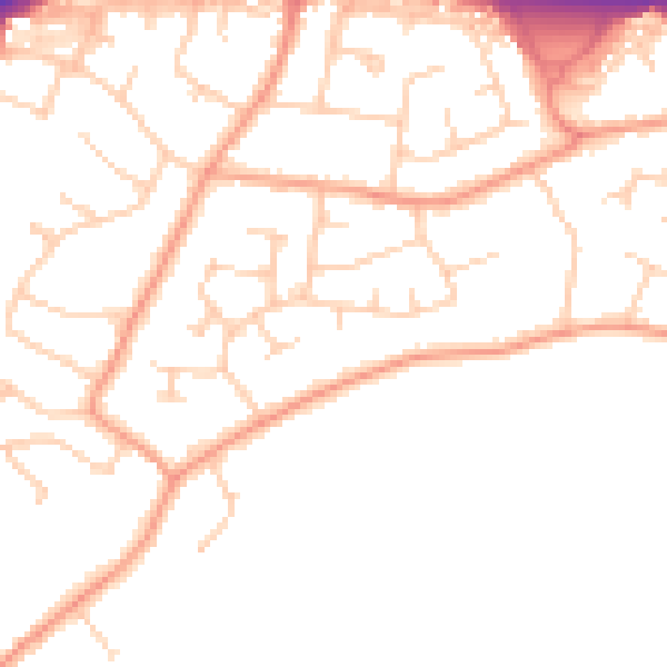 Daytime road noise heatmap for CT6 7UL