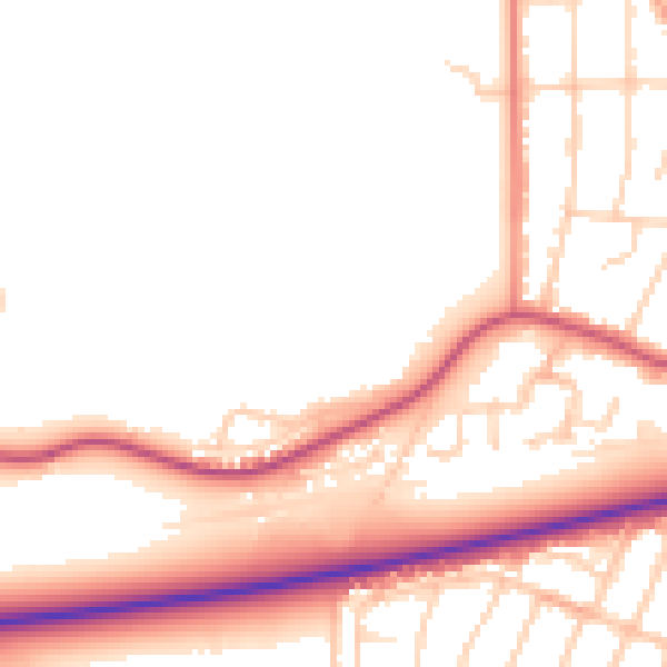 Daytime road noise heatmap for CT6 8AF