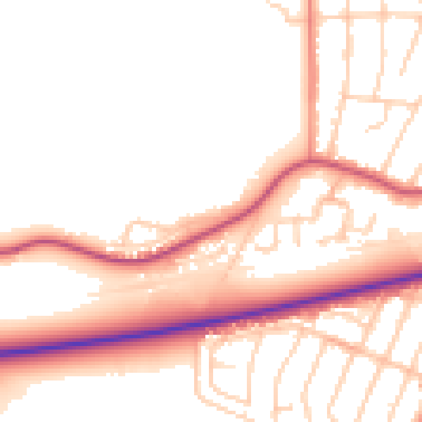 Daytime road noise heatmap for CT6 8BP