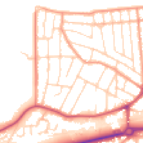 Daytime road noise heatmap for CT6 8DB