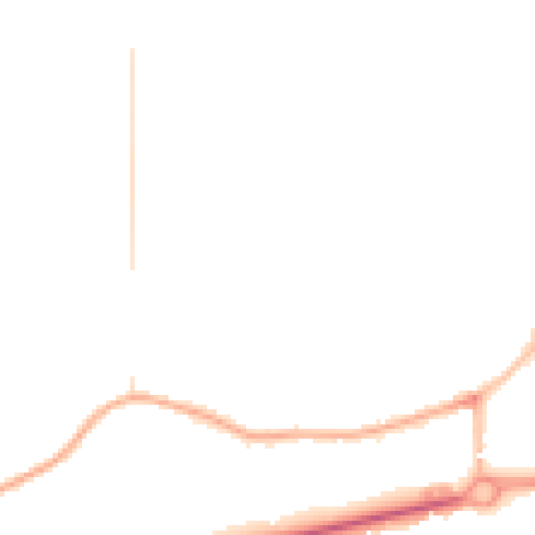 Night-time road noise heatmap for CT6 8DB