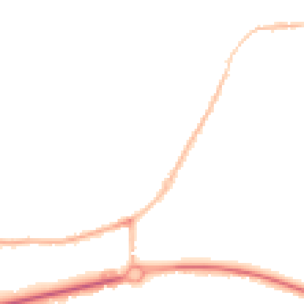 Night-time road noise heatmap for CT6 8HL