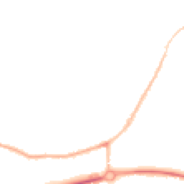 Night-time road noise heatmap for CT6 8JL