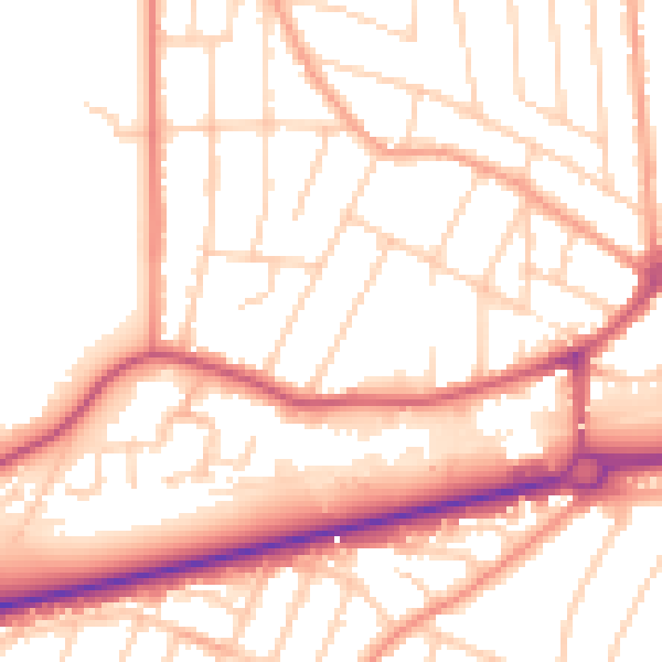 Daytime road noise heatmap for CT6 8LX