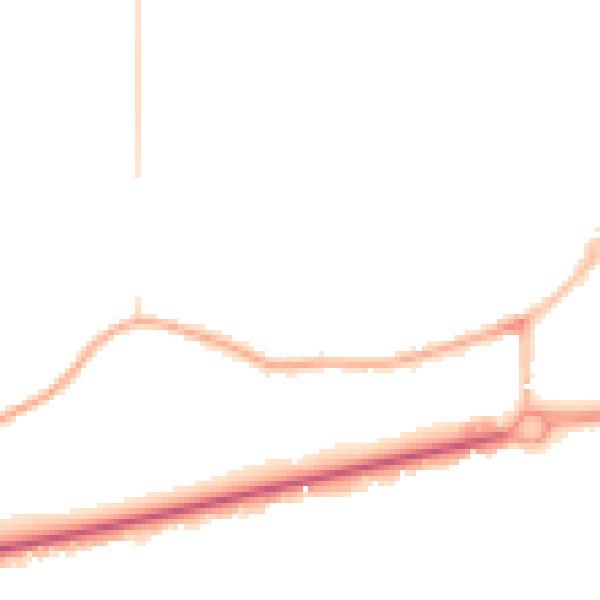 Night-time road noise heatmap for CT6 8LX