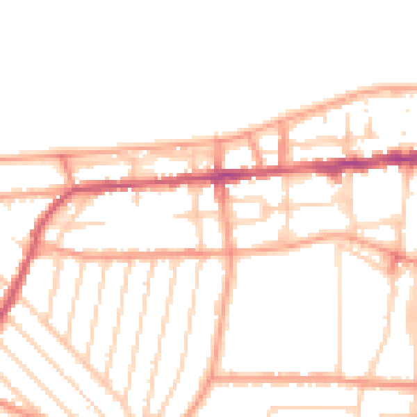 Daytime road noise heatmap for CT6 8TS