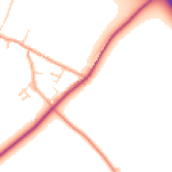 Daytime road noise heatmap for CT7 0AA