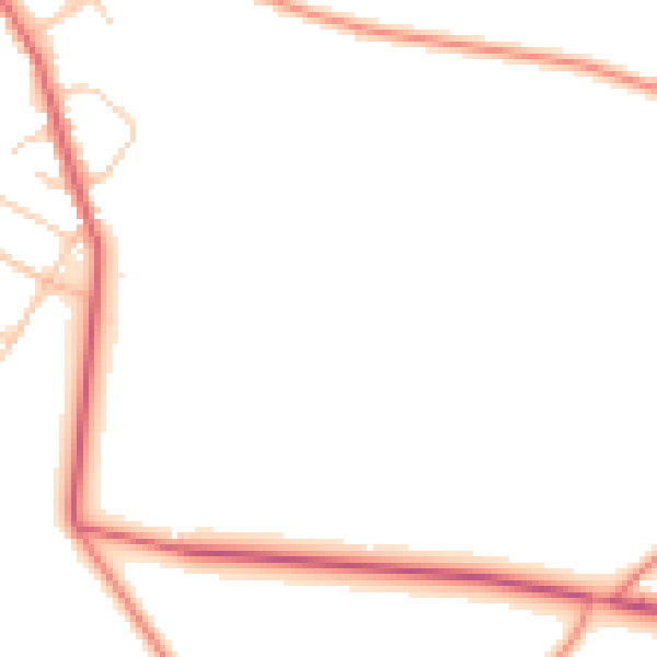 Daytime road noise heatmap for CT7 0BH