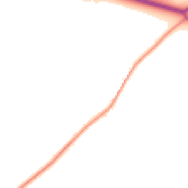 Night-time road noise heatmap for CT7 0EF