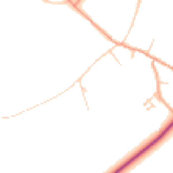 Daytime road noise heatmap for CT7 0EN