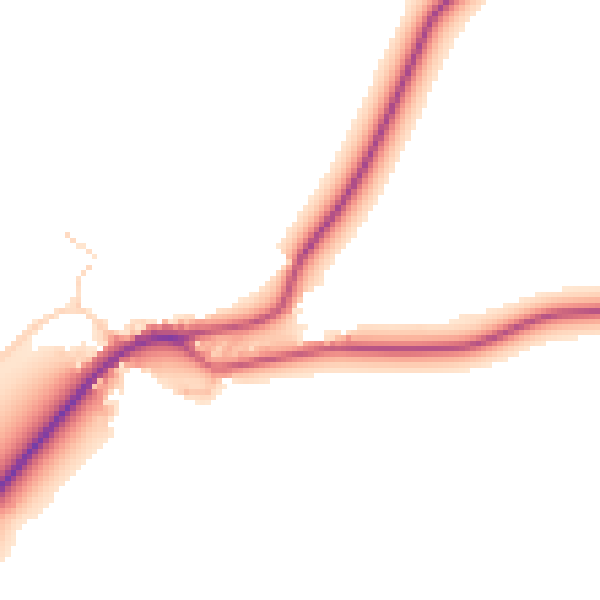 Daytime road noise heatmap for CT7 0ES
