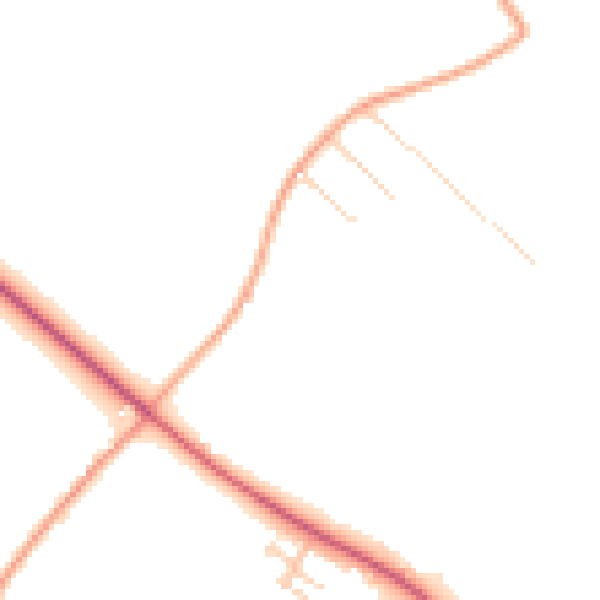 Daytime road noise heatmap for CT7 0HL