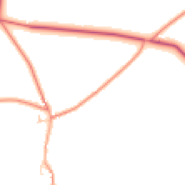 Daytime road noise heatmap for CT7 0HS