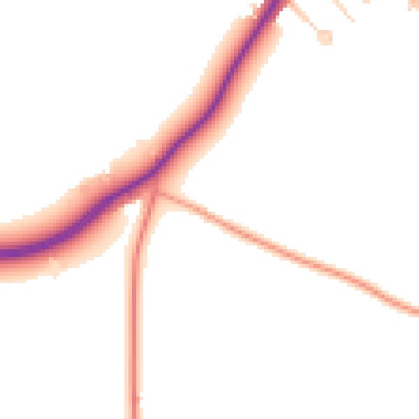 Daytime road noise heatmap for CT7 0JH